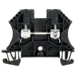 Through terminal block, screw connection, 0.5-4.0 mm², 2 pole, 32 A, 8 kV, black, 1020110000