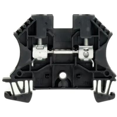 Through terminal block, screw connection, 0.5-4.0 mm², 2 pole, 32 A, 8 kV, black, 1020110000 - 1