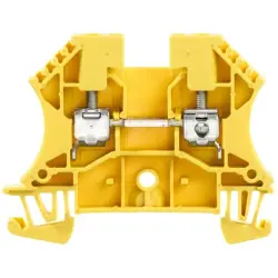 Through terminal block, screw connection, 0.5-4.0 mm², 2 pole, 32 A, 8 kV, yellow, 1020120000