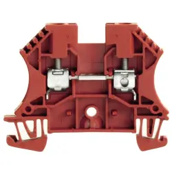 Through terminal block, screw connection, 0.5-4.0 mm², 2 pole, 32 A, 8 kV, red, 1020140000