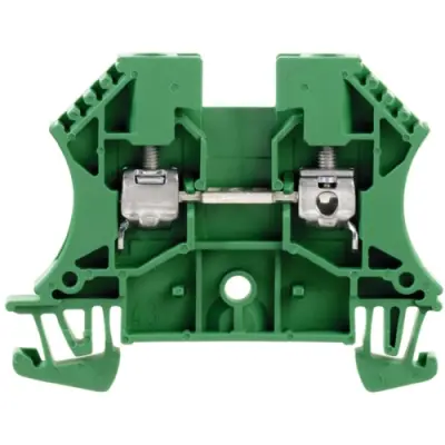 Through terminal block, screw connection, 0.5-4.0 mm², 2 pole, 32 A, 8 kV, green, 1020160000 - 1