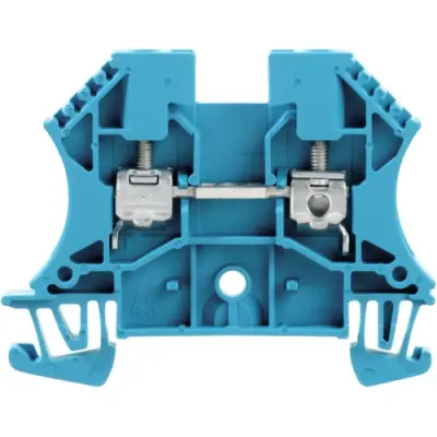 Through terminal block, screw connection, 0.5-4.0 mm², 2 pole, 32 A, 8 kV, blue, 1020180000 - 1