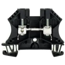 Through terminal block, screw connection, 0.5-10 mm², 2 pole, 41 A, 8 kV, black, 1020210000