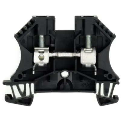Through terminal block, screw connection, 0.5-10 mm², 2 pole, 41 A, 8 kV, black, 1020210000 - 1