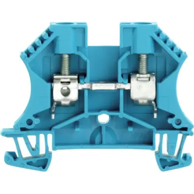 Through terminal block, screw connection, 0.5-10 mm², 2 pole, 41 A, 8 kV, blue, 1020280000 - 1