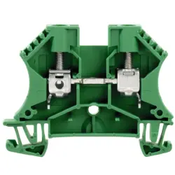 Through terminal block, screw connection, 0.5-10 mm², 2 pole, 41 A, 8 kV, green, 1020290000