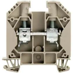 Through terminal block, screw connection, 1.5-16 mm², 2 pole, 76 A, 8 kV, dark beige, 1020400000