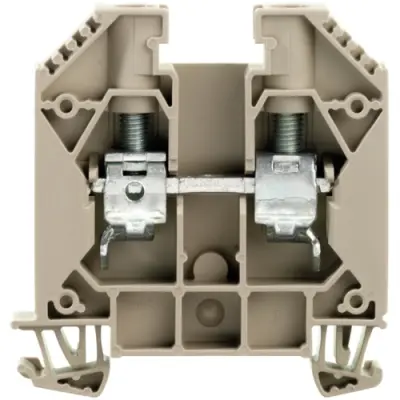Through terminal block, screw connection, 1.5-16 mm², 2 pole, 76 A, 8 kV, dark beige, 1020400000 - 1