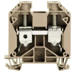 Through terminal block, screw connection, 2.5-35 mm², 2 pole, 125 A, 8 kV, dark beige, 1020600000