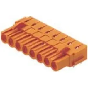 Socket header, 8 pole, pitch 5.08 mm, angled, orange, 1682560000 - 1