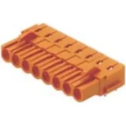 Socket header, 8 pole, pitch 5.08 mm, angled, orange, 1682560000
