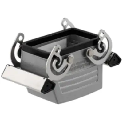 Grommet housing, size B10, die-cast aluminum, M25, straight, cross bow locking, IP65, 1021250000 - 1