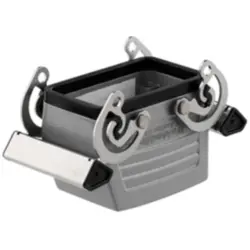 Grommet housing, size B10, die-cast aluminum, M25, straight, cross bow locking, IP65, 1021250000