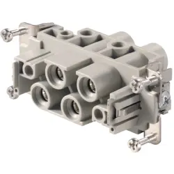 Socket contact insert, 6, 4 pole, equipped, screw connection, with PE contact, 1023210000