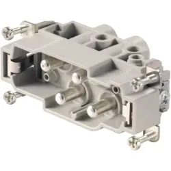 Pin contact insert, 6, 4 pole, equipped, screw connection, with PE contact, 1023220000