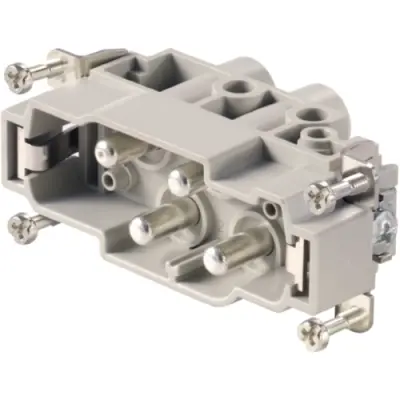 Pin contact insert, 6, 4 pole, equipped, screw connection, with PE contact, 1023220000 - 1