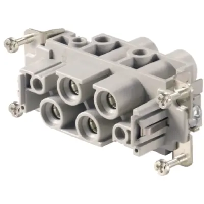 Socket contact insert, 6, 6 pole, equipped, screw connection, with PE contact, 1023230000 - 1