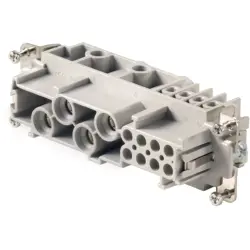 Socket contact insert, 8, 12 pole, equipped, screw connection, with PE contact, 1023250000