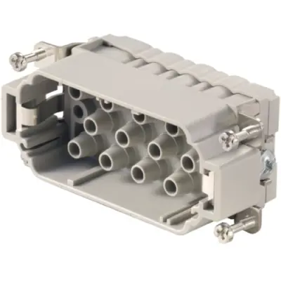 Pin contact insert, 6, 14 pole, unequipped, crimp connection, with PE contact, 1023340000 - 1