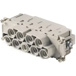 Socket contact insert, 8, 8 pole, equipped, axial screw connection, with PE contact, 1023350000