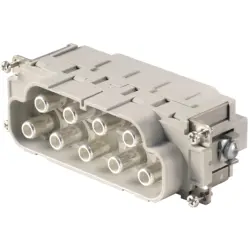 Pin contact insert, 8, 8 pole, equipped, axial screw connection, with PE contact, 1023360000