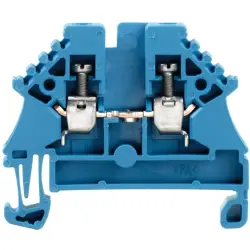 Through terminal block, screw connection, 0.5-4.0 mm², 2 pole, 24 A, 6 kV, blue, 1023780000