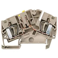 Disconnect/test-disconnect terminal block, spring balancer connection, 0.5-6.0 mm², 32 A, 8 kV, dark beige, 1023830000