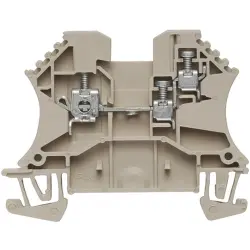 Through terminal block, screw connection, 0.5-4.0 mm², 1 pole, 24 A, 8 kV, dark beige, 1024700000