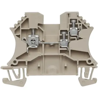 Through terminal block, screw connection, 0.5-4.0 mm², 1 pole, 24 A, 8 kV, dark beige, 1024700000 - 1