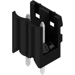 Pin header, 2 pole, pitch 5 mm, straight, black, 1626390000
