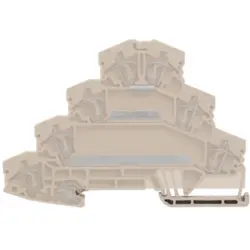 Motor connection terminal, spring balancer connection, 0.5-4.0 mm², 24 A, 6 kV, dark beige, 1027550000