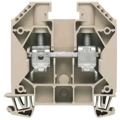 Through terminal block, screw connection, 1.5-25 mm², 2 pole, 76 A, 8 kV, dark beige, 1028900000 - 1
