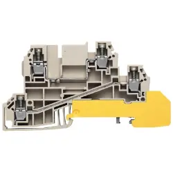 Multi level terminal block, screw connection, 0.5-4.0 mm², 24 A, 4 kV, dark beige, 1030200000
