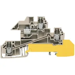 Multi level terminal block, screw connection, 0.5-4.0 mm², 24 A, 4 kV, yellow, 1030600000