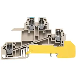 Multi level terminal block, screw connection, 0.5-4.0 mm², 24 A, 4 kV, dark beige, 1030700000
