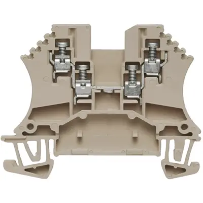 Through terminal block, screw connection, 0.5-1.5 mm², 4 pole, 17.5 A, 8 kV, dark beige, 1031400000 - 1
