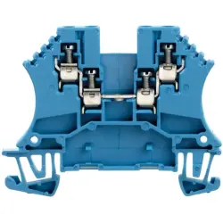 Through terminal block, screw connection, 0.5-1.5 mm², 4 pole, 17.5 A, 8 kV, blue, 1031480000