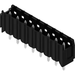 Pin header, 8 pole, pitch 5 mm, straight, black, 1596140000