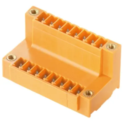 Pin header, 10 pole, pitch 3.81 mm, straight, orange, 1035020000 - 1