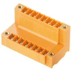 Pin header, 10 pole, pitch 3.81 mm, straight, orange, 1035020000