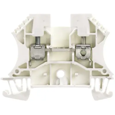 Through terminal block, screw connection, 0.5-6.0 mm², 2 pole, 32 A, 8 kV, white, 1036700000 - 1