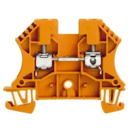 Through terminal block, screw connection, 0.5-6.0 mm², 2 pole, 32 A, 8 kV, orange, 1036760000