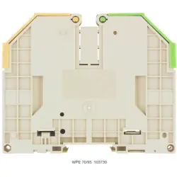 Protective conductor terminal, screw connection, 16-95 mm², 2 pole, 8 kV, yellow/green, 1037300000