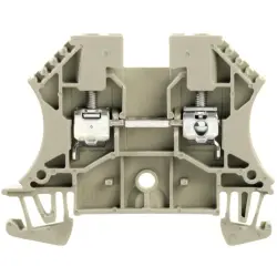 Through terminal block, screw connection, 0.5-6.0 mm², 2 pole, 32 A, 8 kV, gray, 1037800000