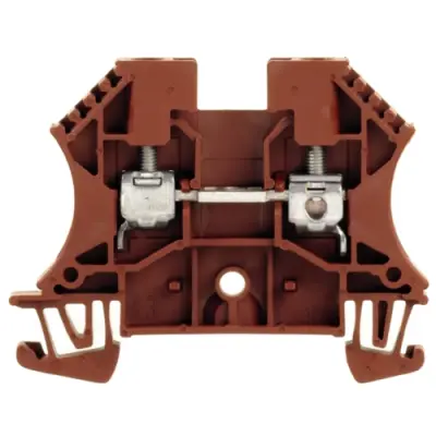 Through terminal block, screw connection, 0.5-6.0 mm², 2 pole, 32 A, 8 kV, brown, 1037810000 - 1