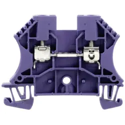 Through terminal block, screw connection, 0.5-6.0 mm², 2 pole, 24 A, 8 kV, purple, 1037820000