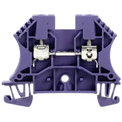 Through terminal block, screw connection, 0.5-6.0 mm², 2 pole, 24 A, 8 kV, purple, 1037820000 - 1