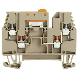 Disconnect/test-disconnect terminal block, screw connection, 0.5-4.0 mm², 16 A, 6 kV, dark beige, 1039900000