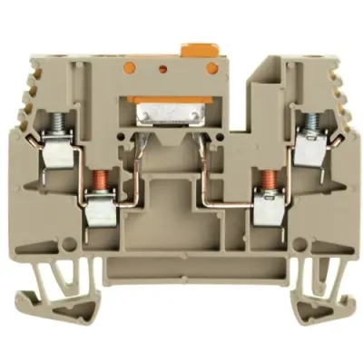 Disconnect/test-disconnect terminal block, screw connection, 0.5-4.0 mm², 16 A, 6 kV, dark beige, 1039900000 - 1