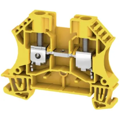 Through terminal block, screw connection, 0.5-10 mm², 2 pole, 41 A, 8 kV, yellow, 1040220000 - 1